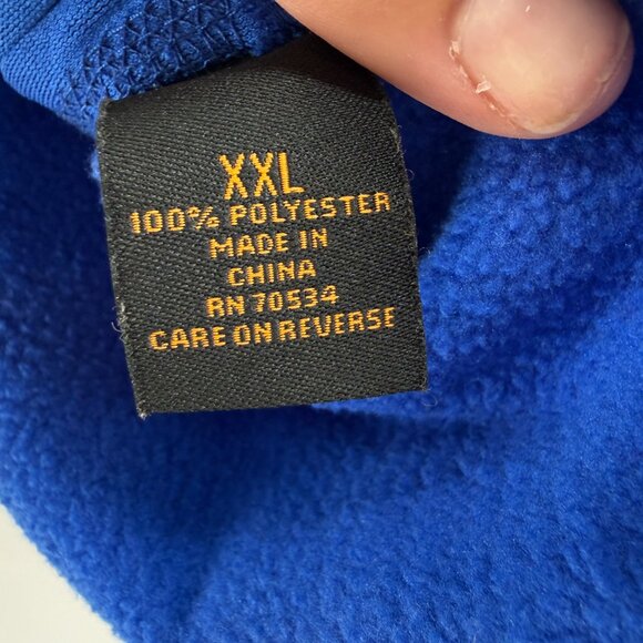 Orvis Trout Bum Fleece Blue Red Full Zipper Size XXL Outdoor Hiking Athletic - Picture 7 of 14